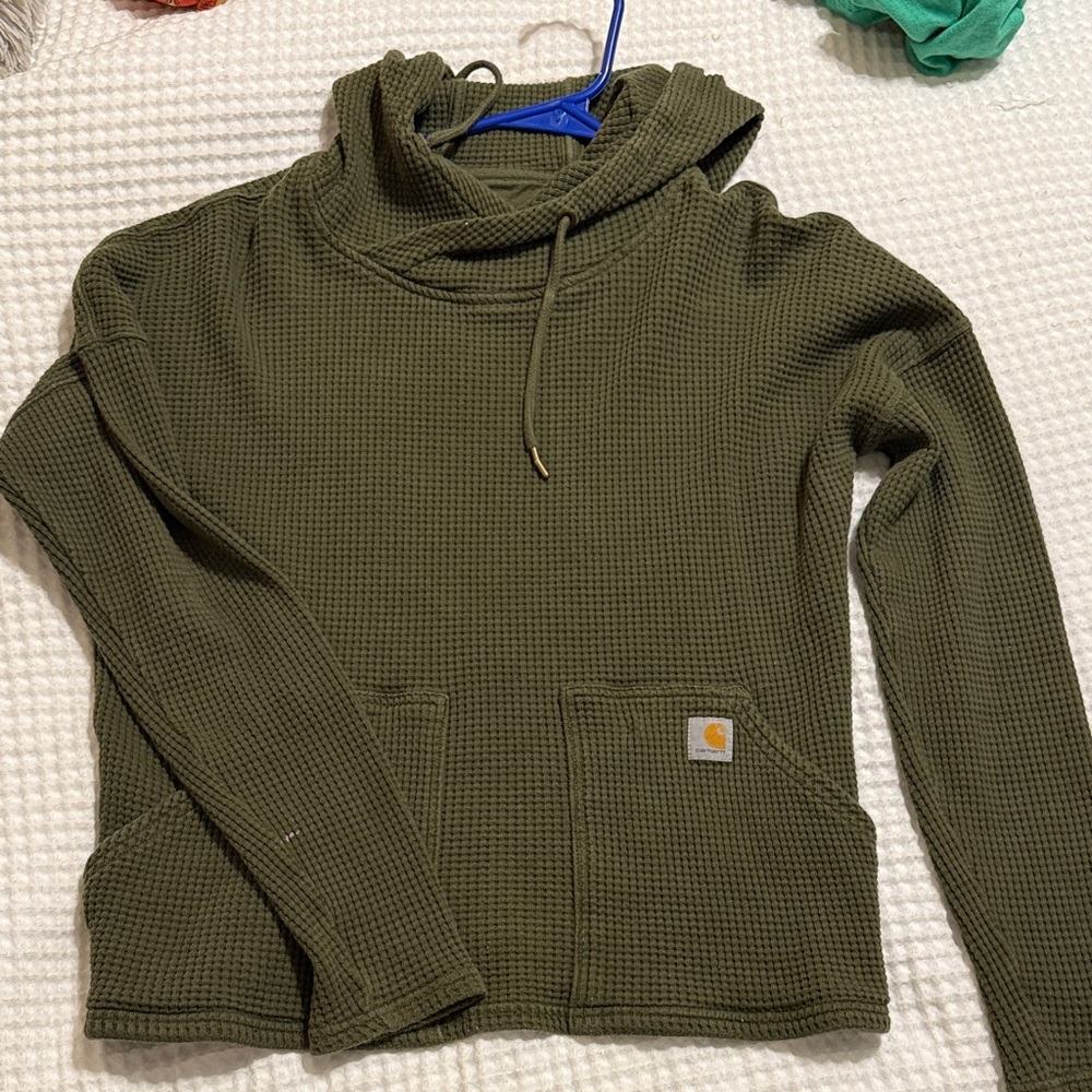 Carhartt Women's Cowl Neck Sweater in Olive